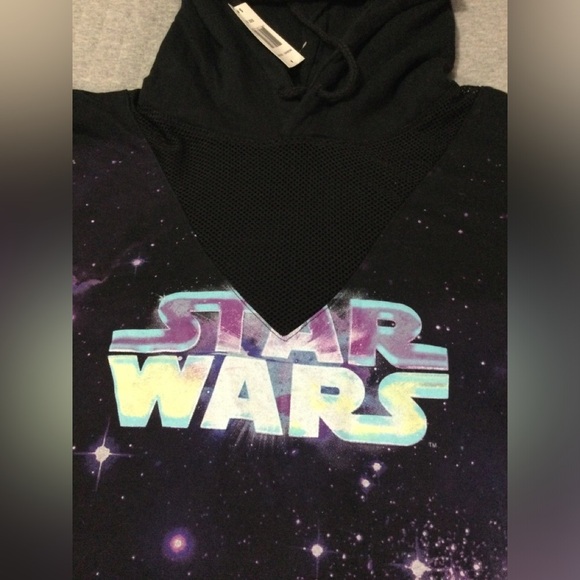 Star Wars Women’s Juniors Mesh Neck Hoodie - Picture 2 of 8